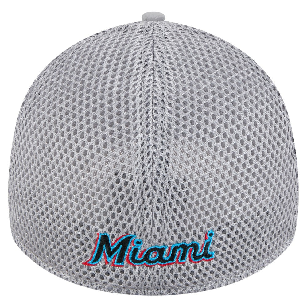 Miami Marlins Linear 39THIRTY Flex Hat Gray | New Era