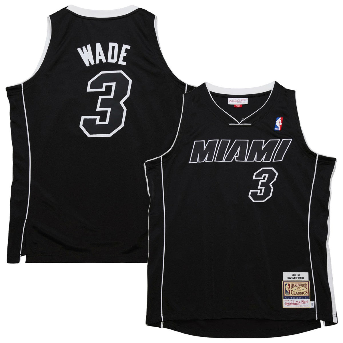 Dwyane Wade Miami Heat 2011/12 Hardwood Classics Authentic Jersey - Black