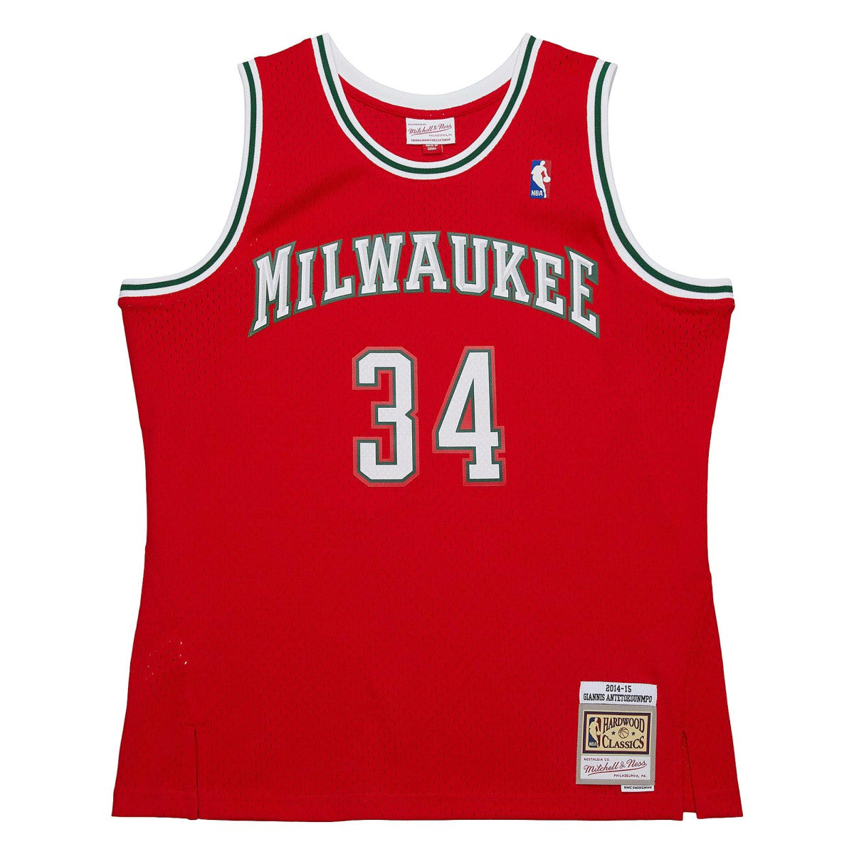 Giannis Antetokounmpo Milwaukee Bucks 2014/15 Hardwood Classics Swingman Jersey - Red