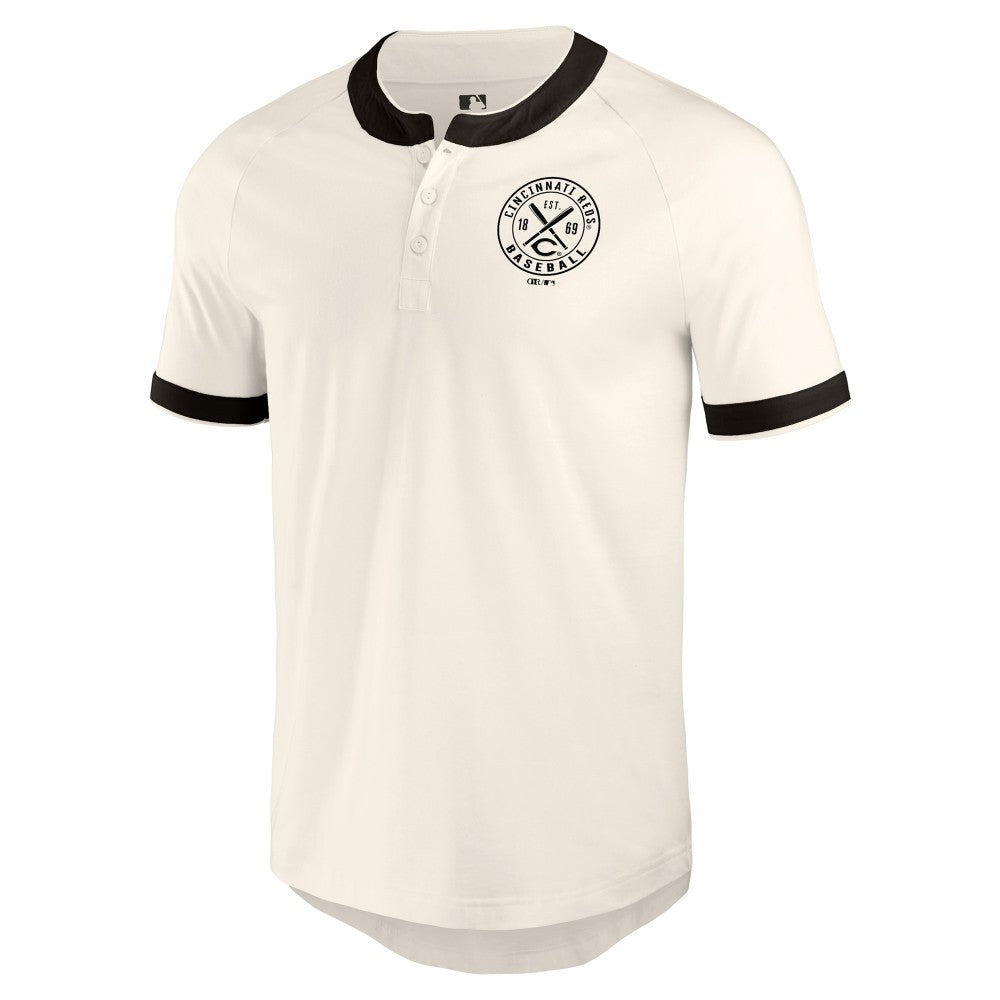 Cincinnati Reds Darius Rucker Collection Henley Raglan T-Shirt White