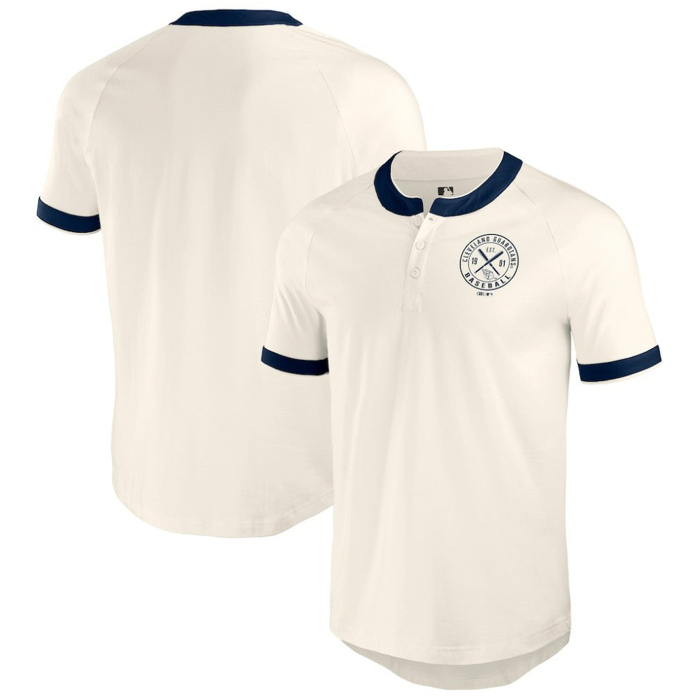 Cleveland Guardians Darius Rucker Collection Henley Raglan T-Shirt White