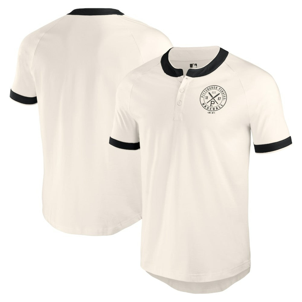 Pittsburgh Pirates Darius Rucker Collection Henley Raglan T-Shirt White