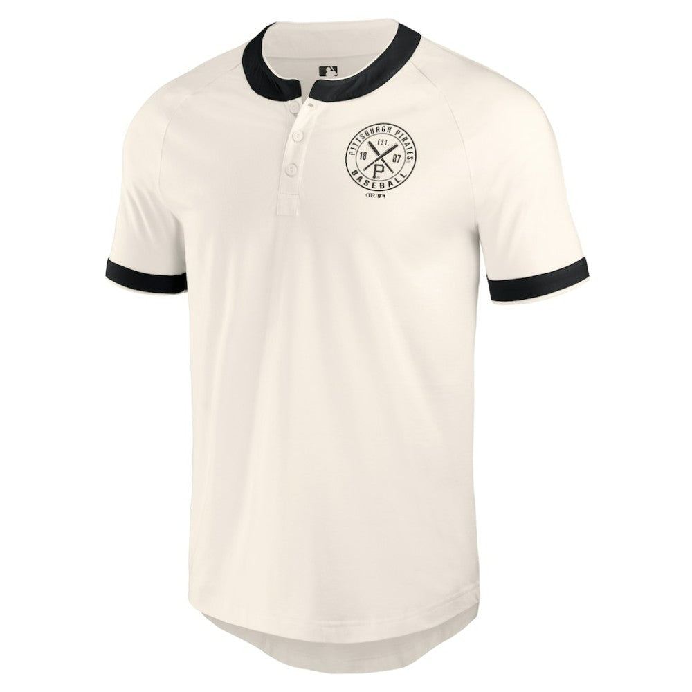 Pittsburgh Pirates Darius Rucker Collection Henley Raglan T-Shirt White