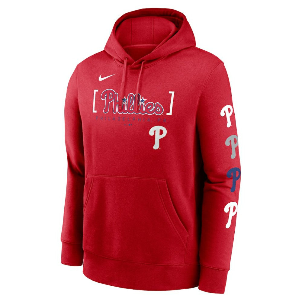 Philadelphia Phillies Club Stack Pullover Hoodie Red | Nike