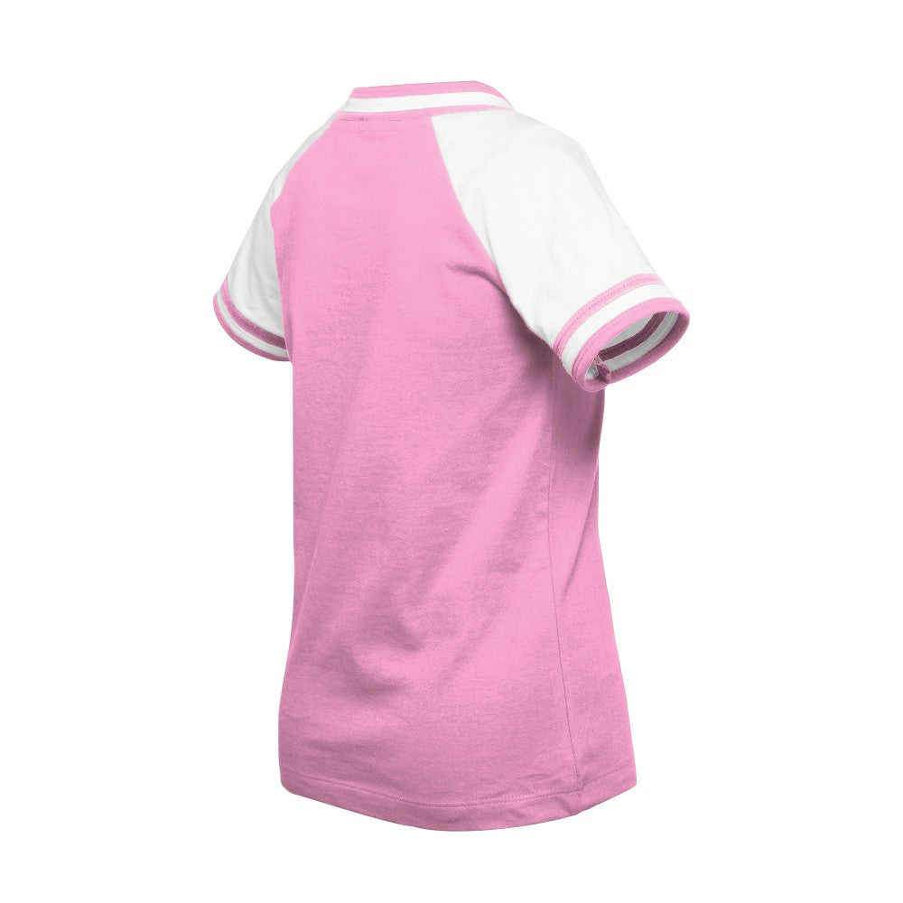 Minnesota Twins Girls Youth Mommy & Me Raglan V-Neck T-Shirt Pink | New Era