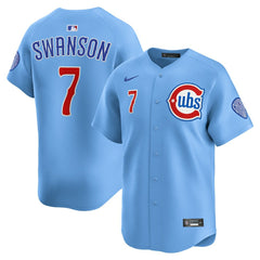 Dansby Swanson Chicago Cubs 2nd Alternate Limited Player Jersey Baby Blue | Nike