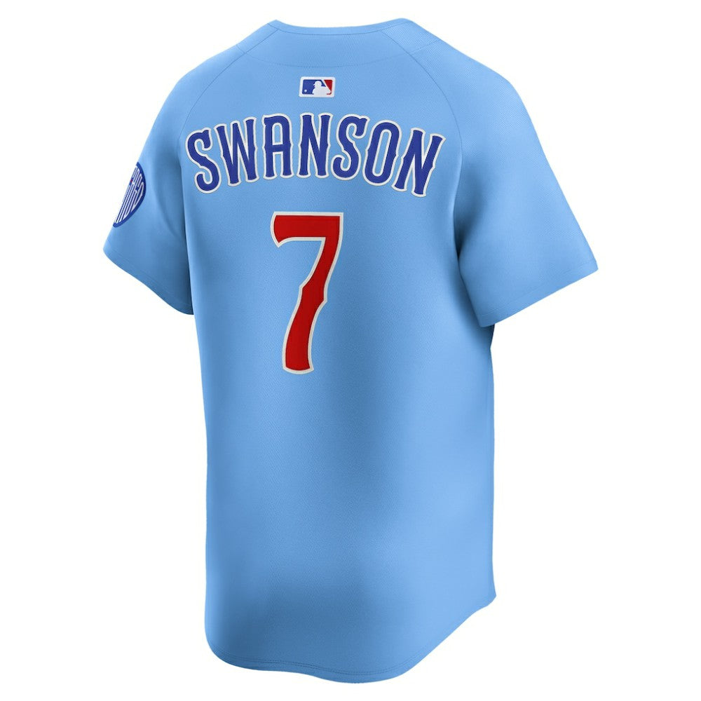 Dansby Swanson Chicago Cubs 2nd Alternate Limited Player Jersey Baby Blue | Nike