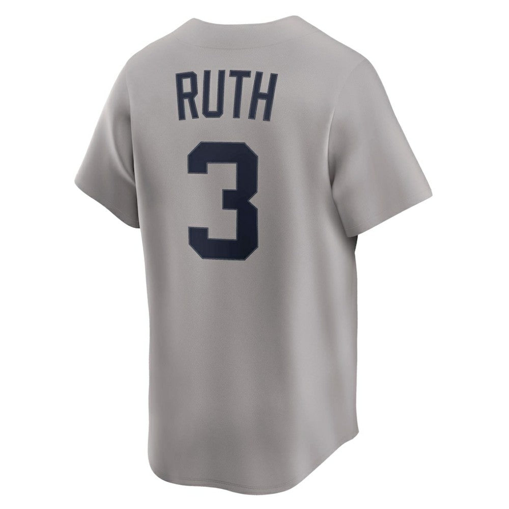 Babe Ruth New York Yankees Throwback Cooperstown Collection Limited Jersey Gray | Nike
