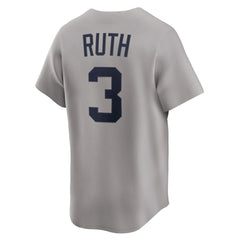 Babe Ruth New York Yankees Throwback Cooperstown Collection Limited Jersey Gray | Nike