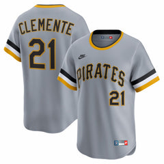 Roberto Clemente Pittsburgh Pirates Throwback Cooperstown Collection Limited Jersey Gray | Nike