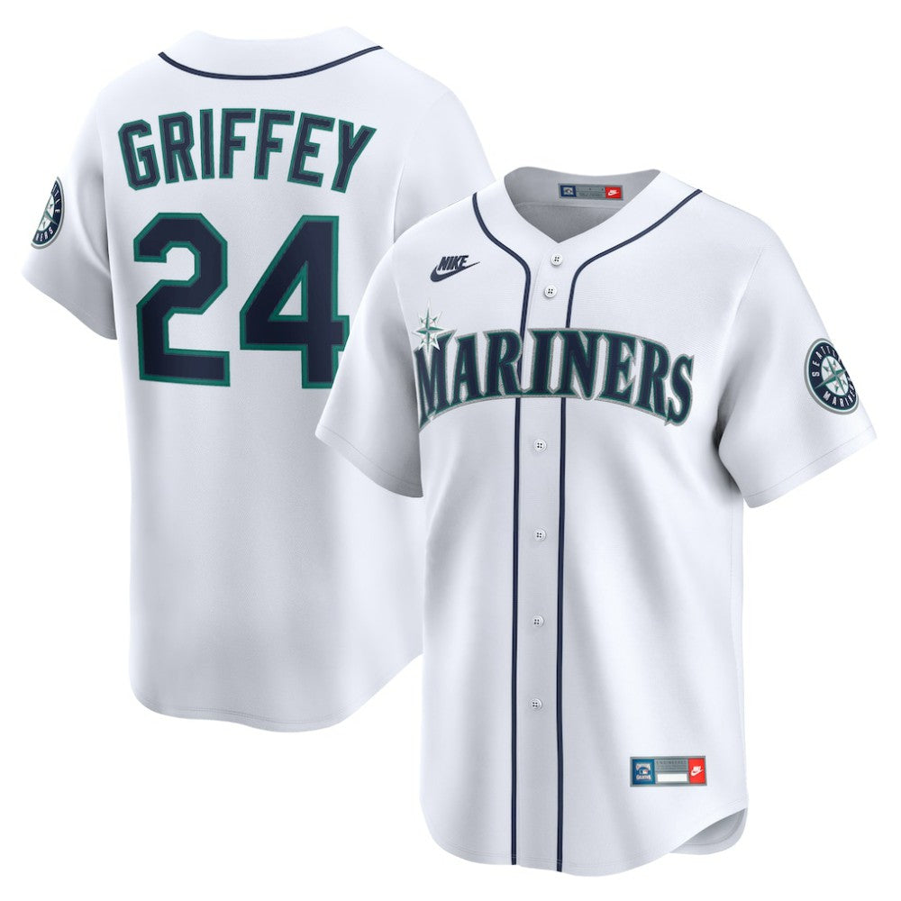 Ken Griffey Jr. Seattle Mariners Throwback Cooperstown Collection Limited Jersey White | Nike