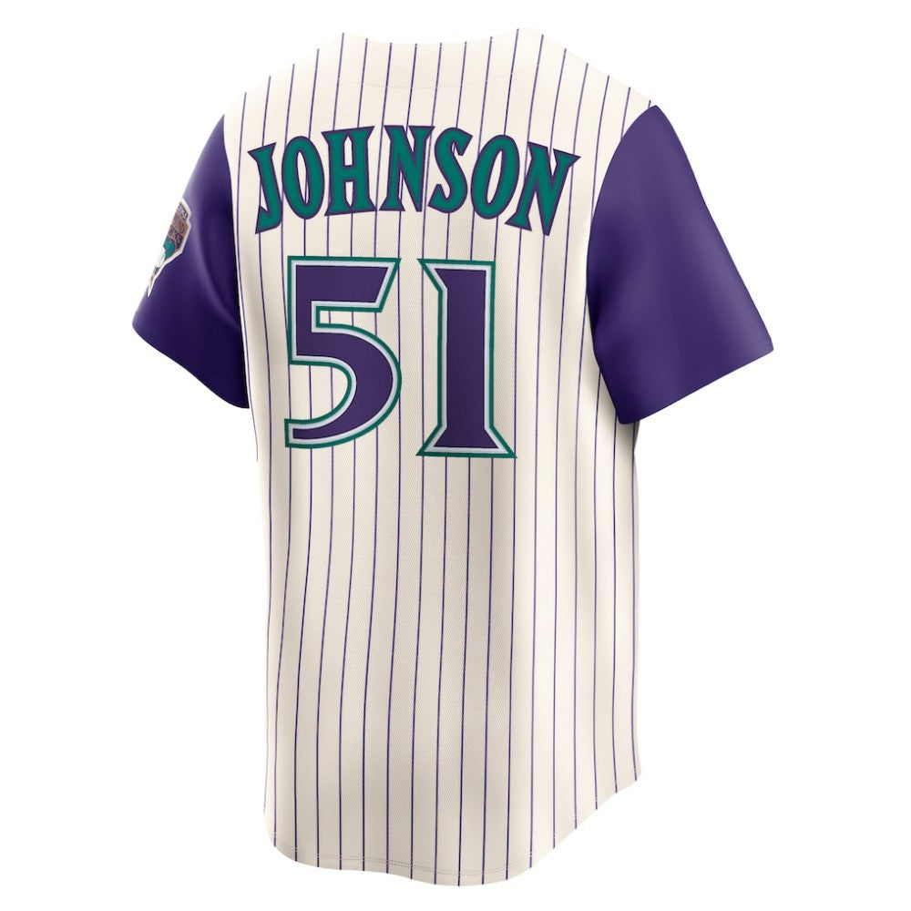 Randy Johnson Arizona Diamondbacks Throwback Cooperstown Collection Limited Jersey - Cream