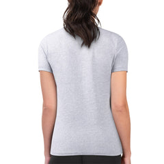 Cleveland Guardians G-III 4Her by Carl Banks Women's Super-Slim Fit Lightweight Flowers Graphic T-Shirt Heather Gray