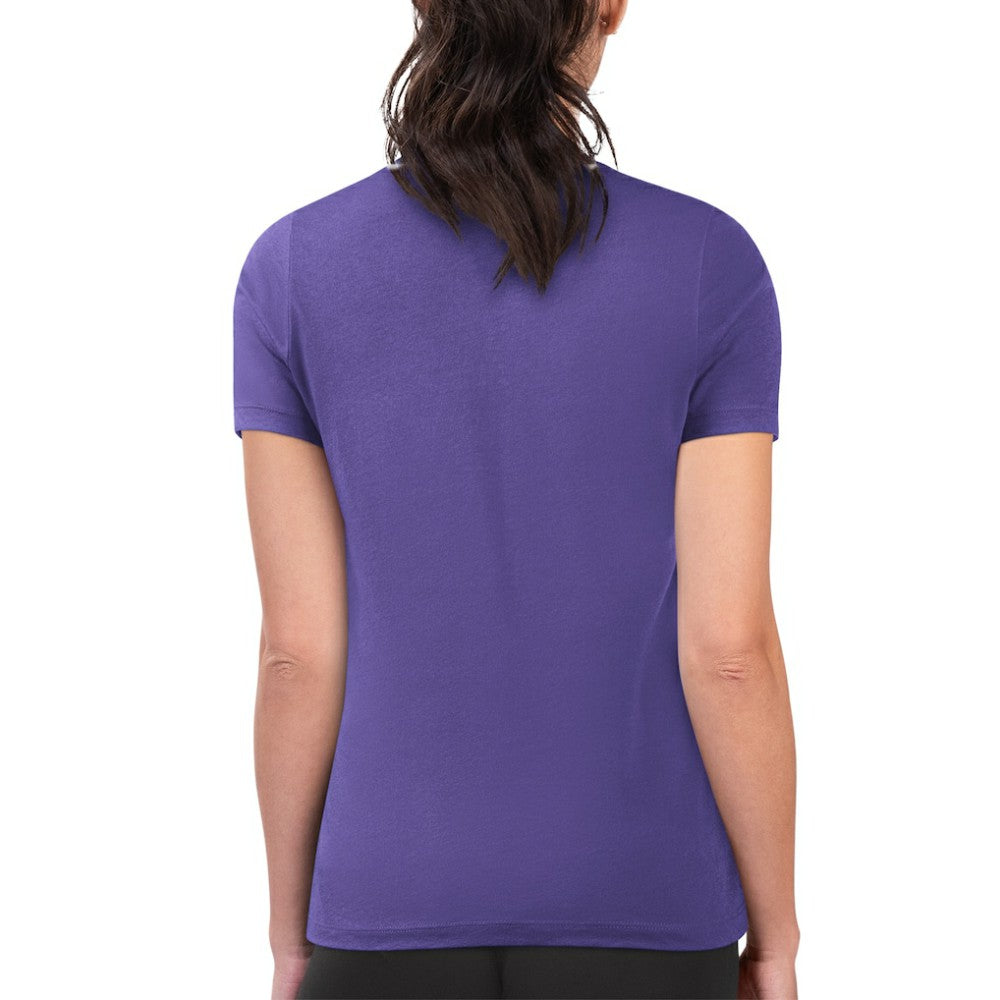 Colorado Rockies G-III 4Her by Carl Banks Women's Super-Slim Fit Lightweight Flowers Graphic T-Shirt Purple