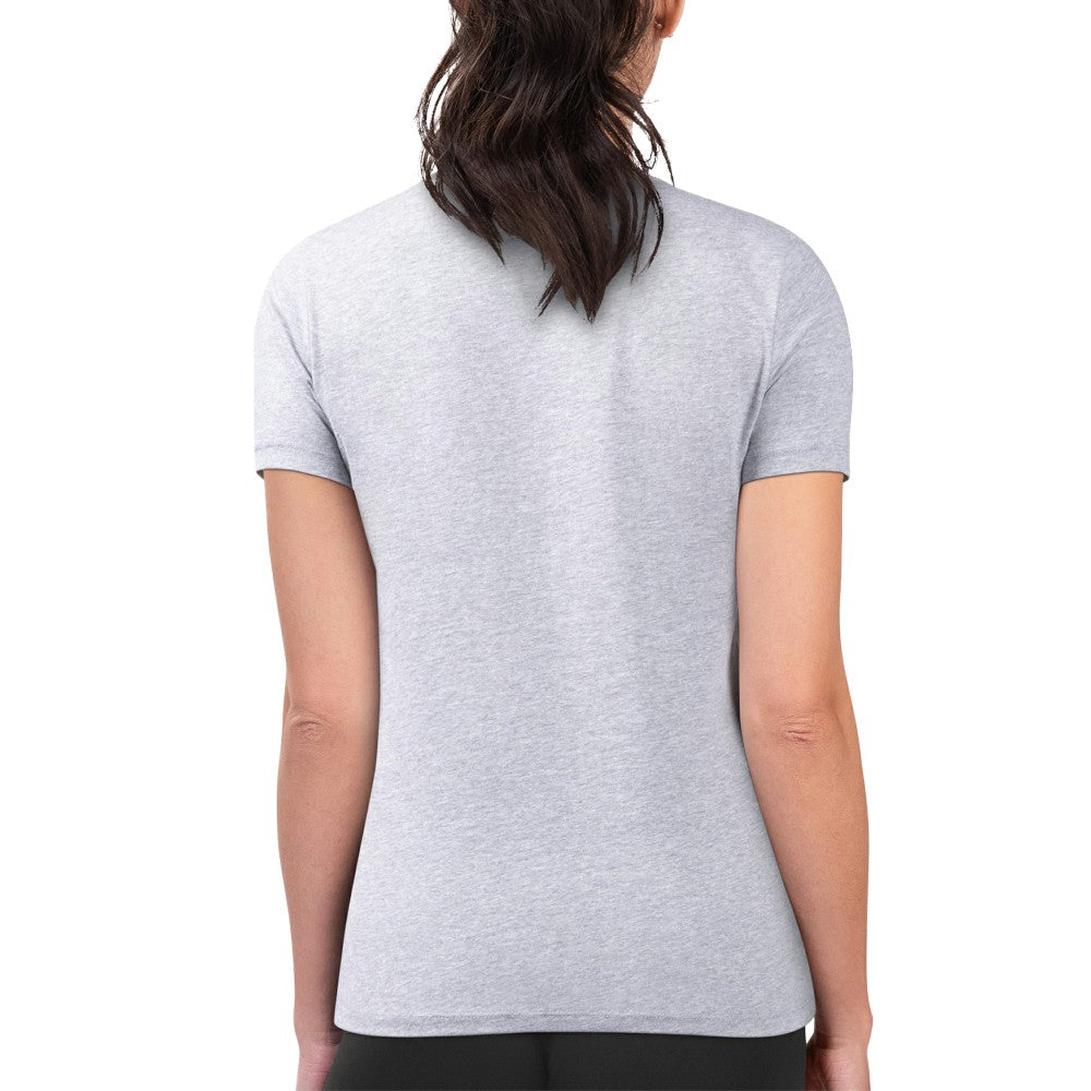 Milwaukee Brewers G-III 4Her by Carl Banks Women's Super-Slim Fit Lightweight Flowers Graphic T-Shirt Heather Gray