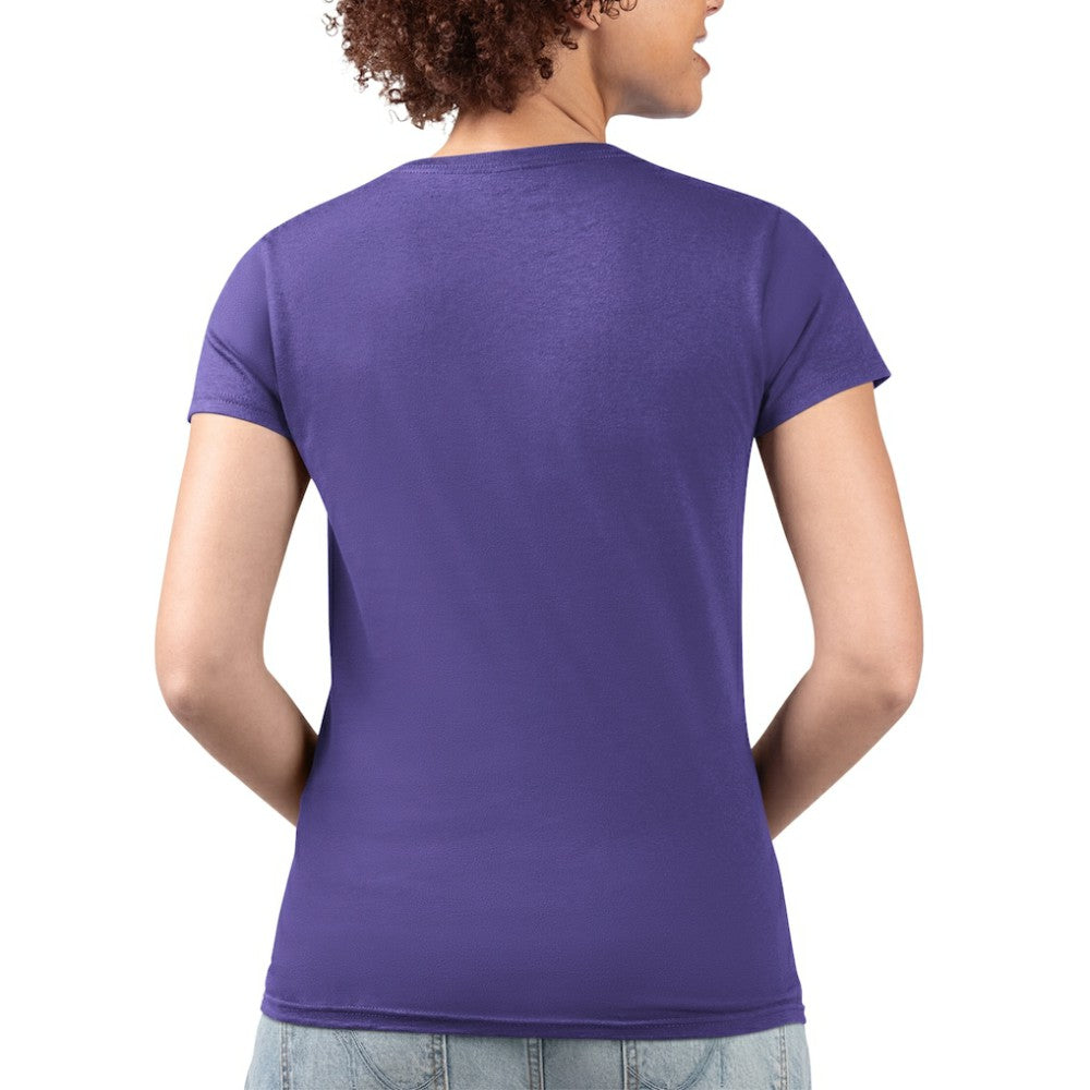 Colorado Rockies G-III 4Her by Carl Banks Women's Super-Slim Fit Lightweight Flowers Graphic V-Neck T-Shirt Purple