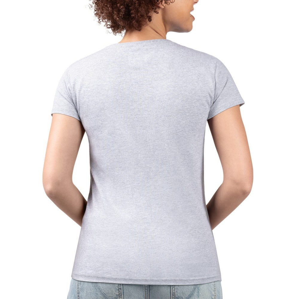 Pittsburgh Pirates G-III 4Her by Carl Banks Women's Super-Slim Fit Lightweight Flowers Graphic V-Neck T-Shirt Heather Gray