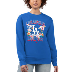 Los Angeles Dodgers G-III 4Her by Carl Banks Women's Flowers Graphic Pullover Sweatshirt Royal