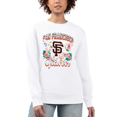 San Francisco Giants G-III 4Her by Carl Banks Women's Flowers Graphic Pullover Sweatshirt White