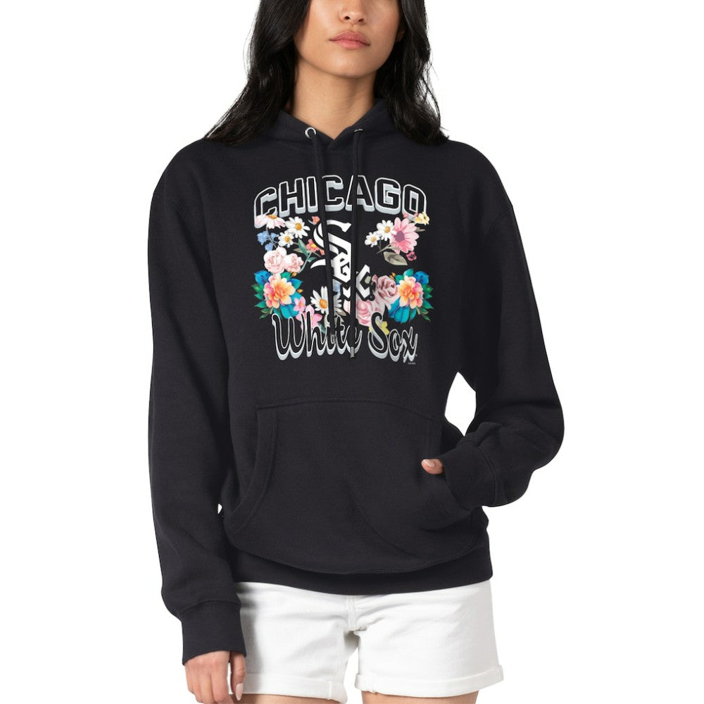 Chicago White Sox G-III 4Her by Carl Banks Women's Flowers Graphic Pullover Hoodie Black
