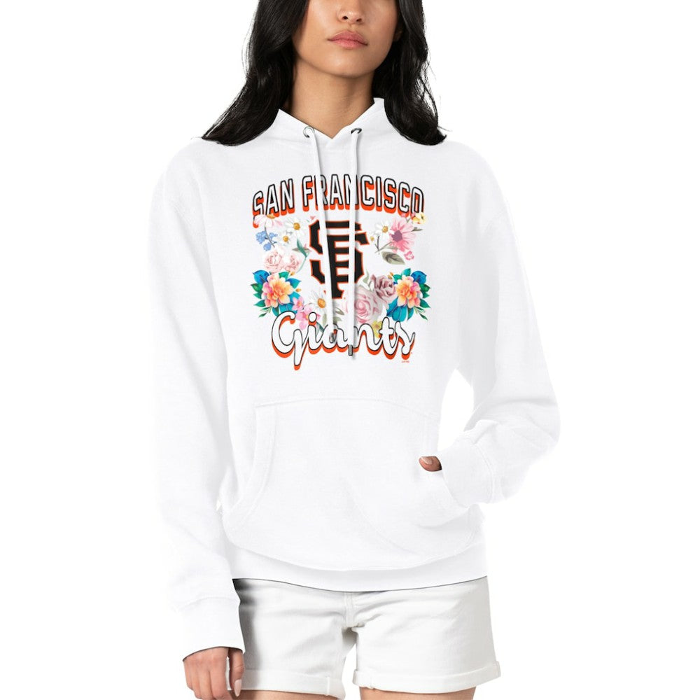 San Francisco Giants G-III 4Her by Carl Banks Women's Flowers Graphic Pullover Hoodie White