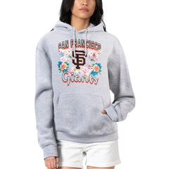 San Francisco Giants G-III 4Her by Carl Banks Women's Flowers Graphic Pullover Hoodie Heather Gray