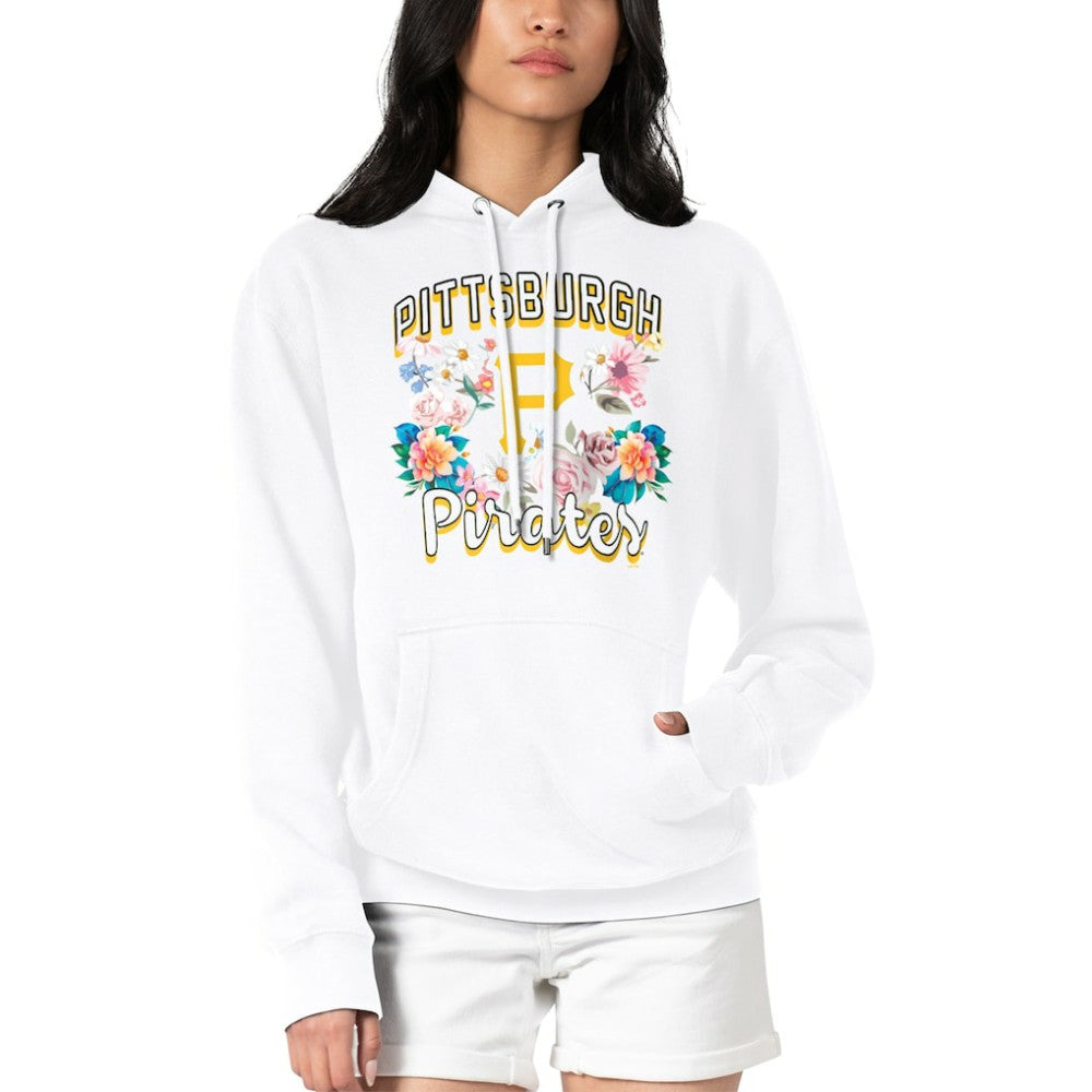 Pittsburgh Pirates G-III 4Her by Carl Banks Women's Flowers Graphic Pullover Hoodie White