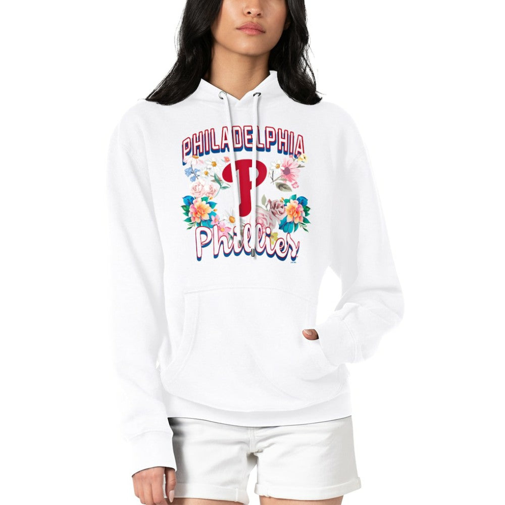 Philadelphia Phillies G-III 4Her by Carl Banks Women's Flowers Graphic Pullover Hoodie White