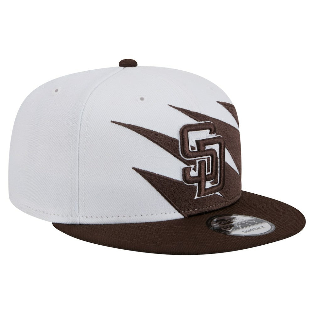 San Diego Padres Jagged 9FIFTY Snapback Hat Brown/White | New Era