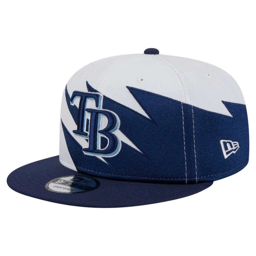 Tampa Bay Rays Jagged 9FIFTY Snapback Hat Navy/White | New Era
