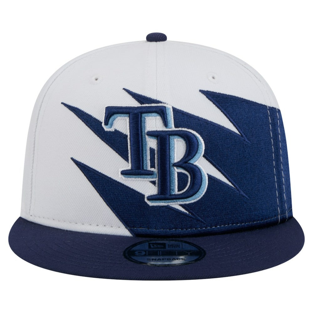 Tampa Bay Rays Jagged 9FIFTY Snapback Hat Navy/White | New Era