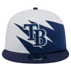 Tampa Bay Rays Jagged 9FIFTY Snapback Hat Navy/White | New Era
