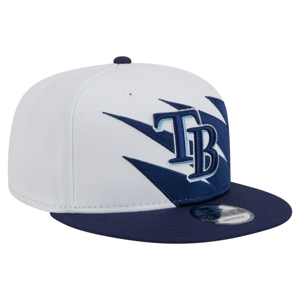 Tampa Bay Rays Jagged 9FIFTY Snapback Hat Navy/White | New Era