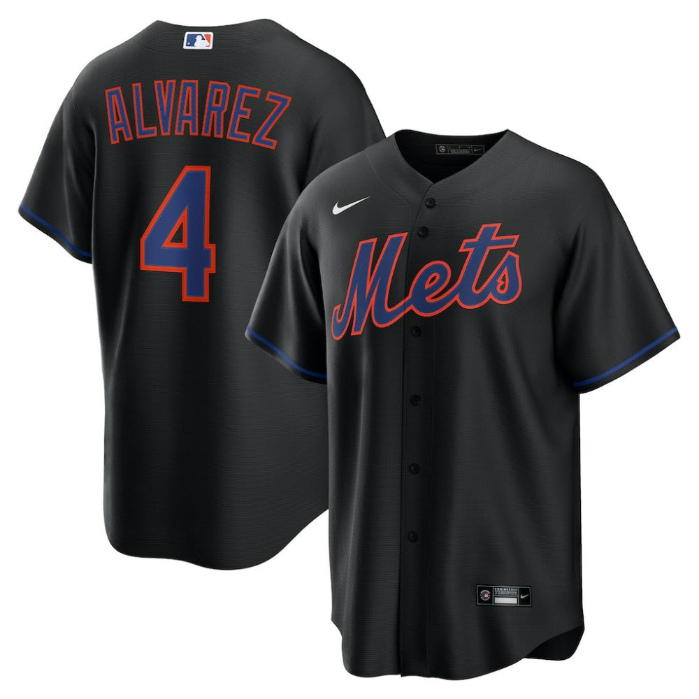 Francisco Alvarez New York Mets Alternate Replica Jersey Black | Nike