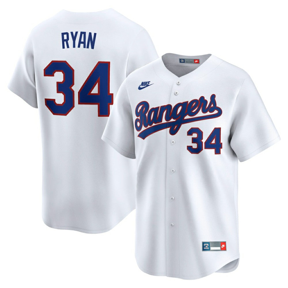 Nolan Ryan Texas Rangers Throwback Cooperstown Collection Limited Jersey White | Nike