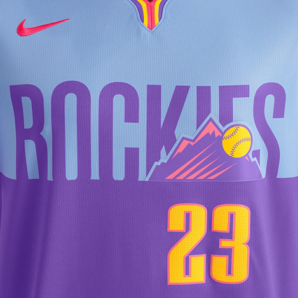 Kris Bryant Colorado Rockies 2025 City Connect Limited Player Jersey Purple/Light Blue | Nike
