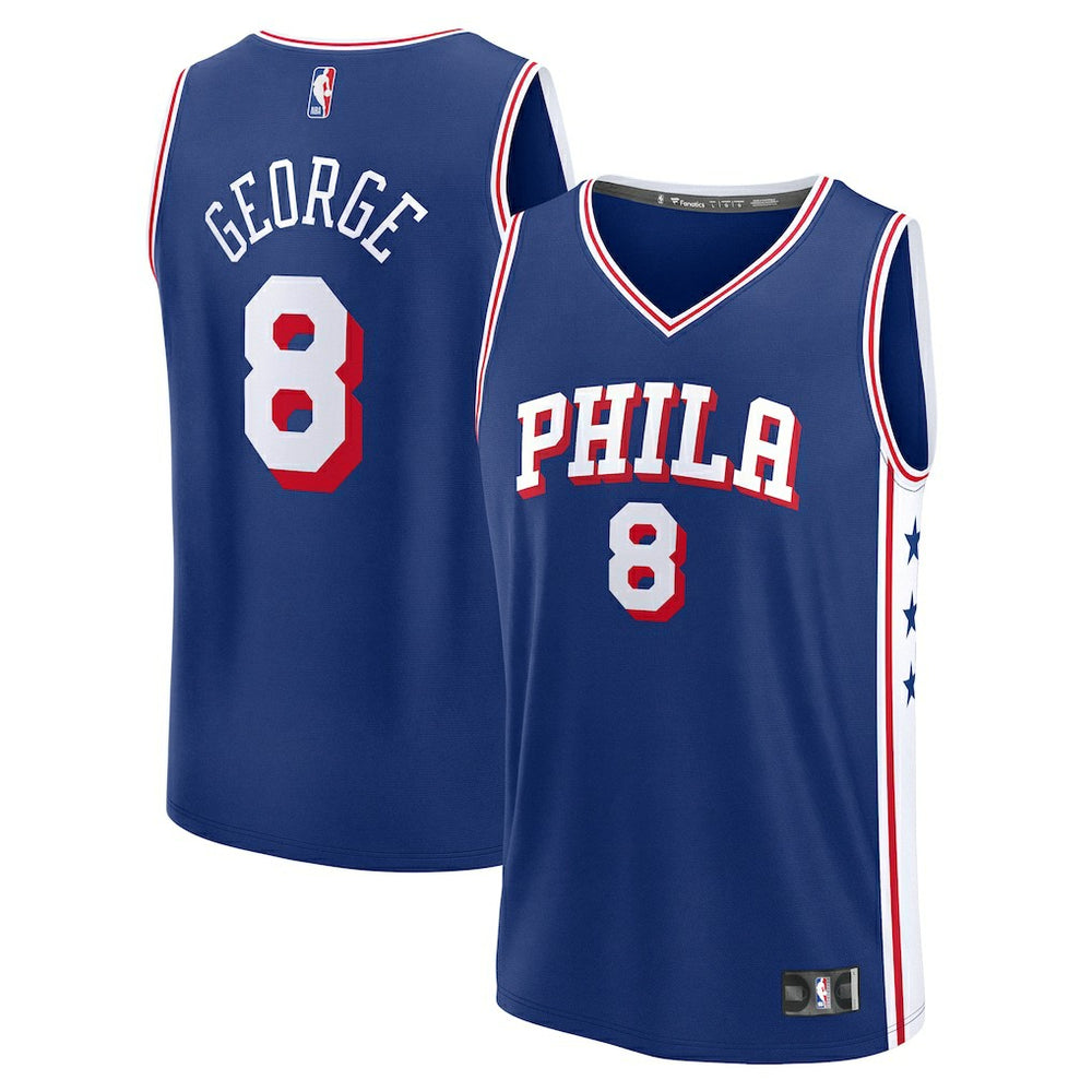 Paul George Philadelphia 76ers Fast Break Replica Player Jersey - Icon Edition - Royal