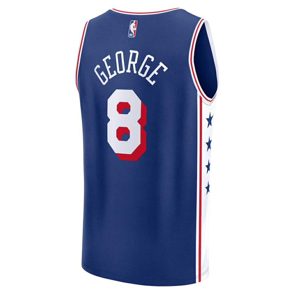 Paul George Philadelphia 76ers Fast Break Replica Player Jersey - Icon Edition - Royal
