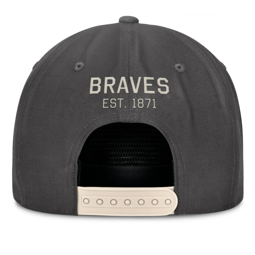 Atlanta Braves Closer Adjustable Hat Charcoal