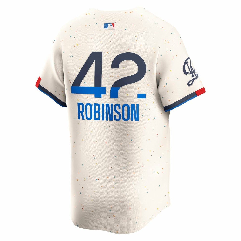Jackie Robinson Los Angeles Dodgers City Connect Limited Player Jersey Cream | Nike