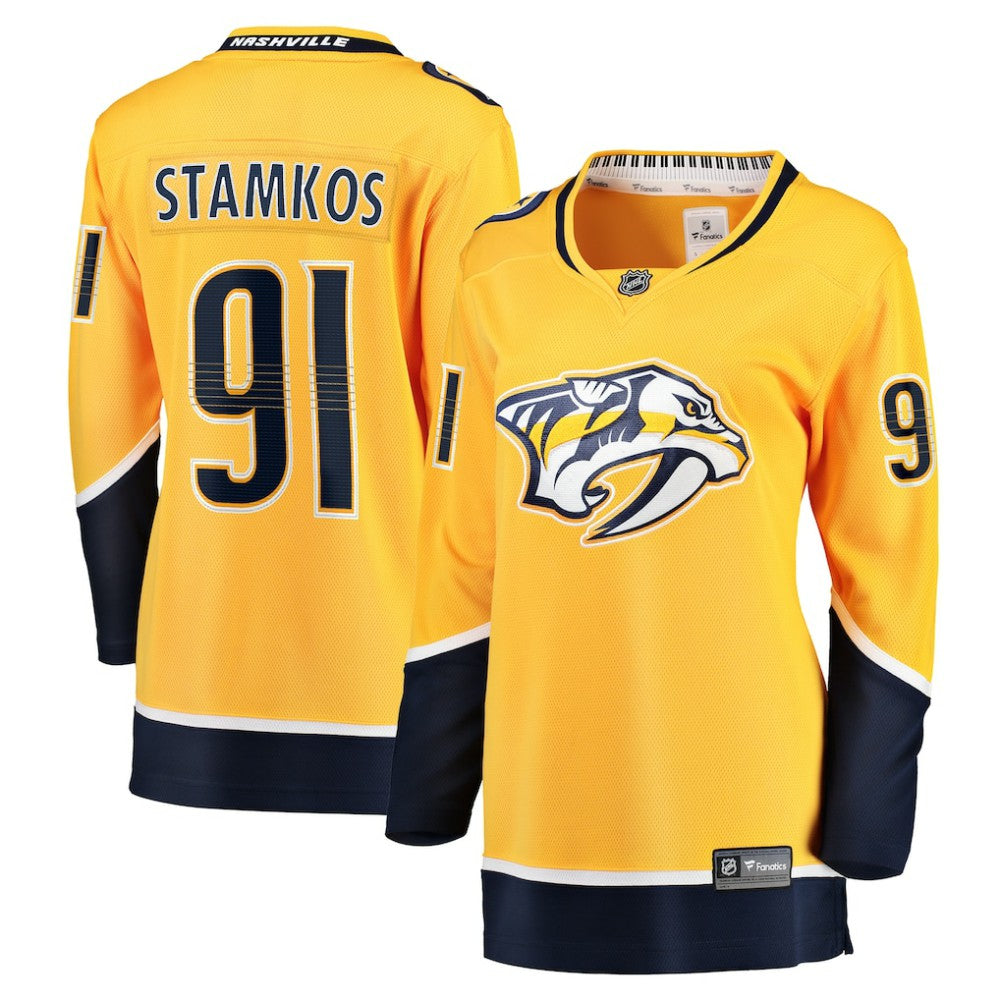 Steven Stamkos Nashville Predators Fanatics Women's Home Premier Breakaway Player Jersey Breakaway Jersey Gold