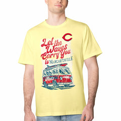 Cincinnati Reds Margaritaville Bus Waves Graphic T-Shirt Yellow