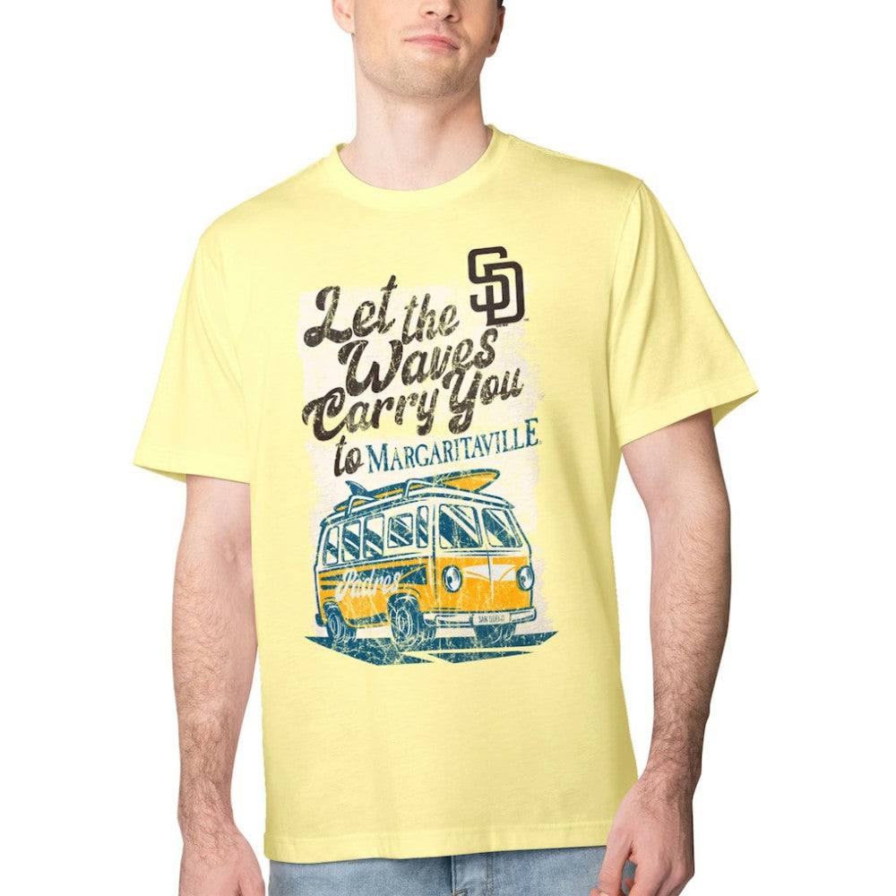 San Diego Padres Margaritaville Bus Waves Graphic T-Shirt Yellow