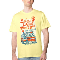 San Francisco Giants Margaritaville Bus Waves Graphic T-Shirt Yellow