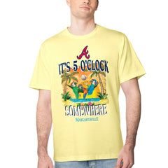 Atlanta Braves Margaritaville Five O'Clock Graphic T-Shirt Yellow
