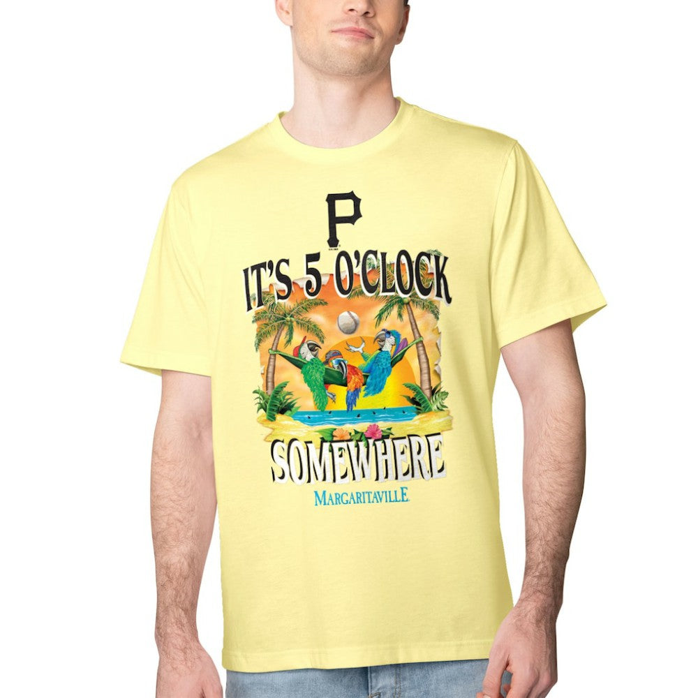 Pittsburgh Pirates Margaritaville Five O'Clock Graphic T-Shirt Yellow