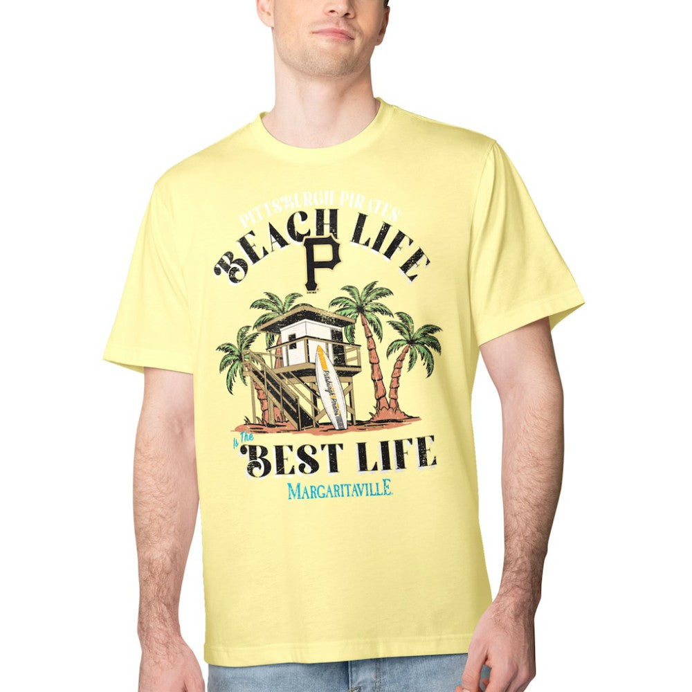 Pittsburgh Pirates Margaritaville Beach Hut Graphic T-Shirt Yellow