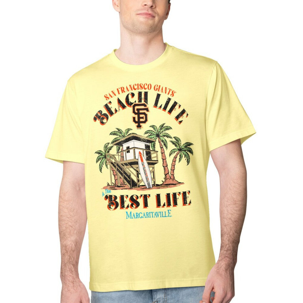San Francisco Giants Margaritaville Beach Hut Graphic T-Shirt Yellow