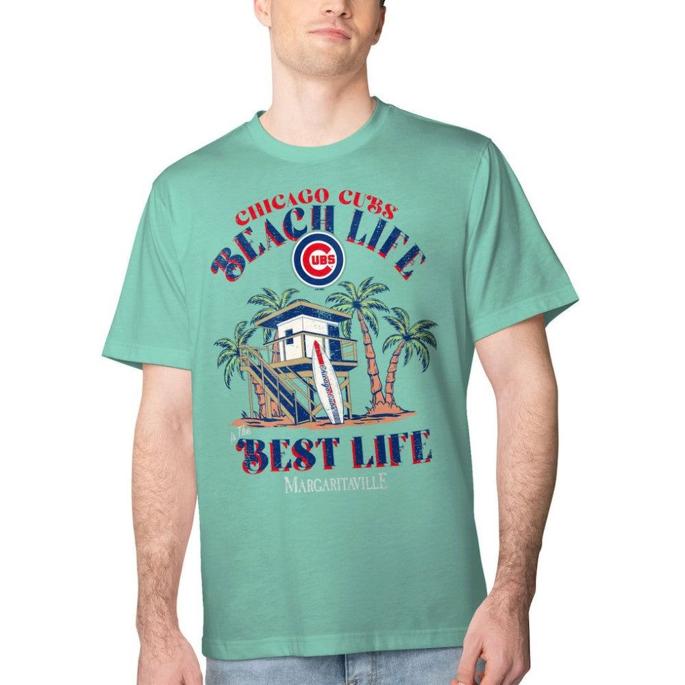 Chicago Cubs Margaritaville Beach Hut Graphic T-Shirt Mint