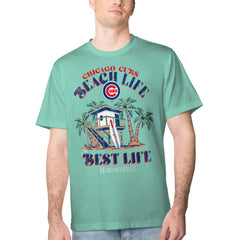 Chicago Cubs Margaritaville Beach Hut Graphic T-Shirt Mint